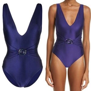 ZIMMERMANN Tiggy plunge-neck one piece swimsuit sz 0 420$